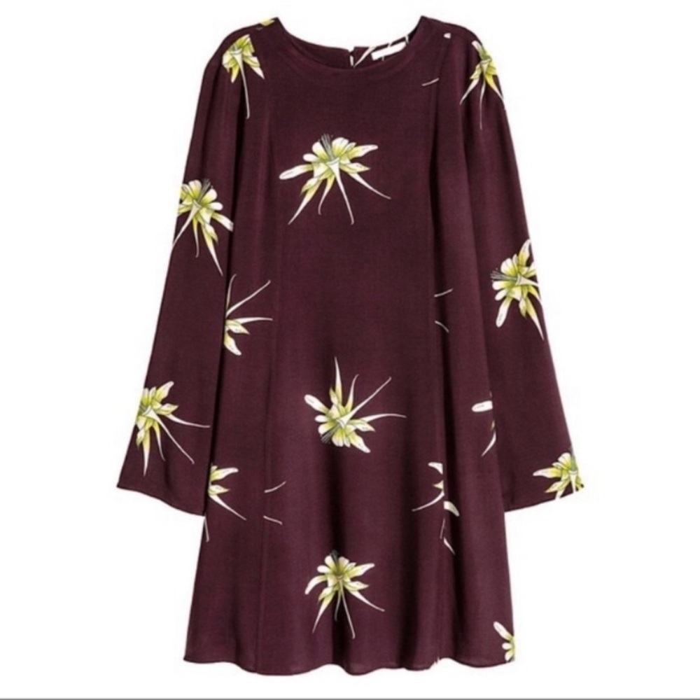 H&M Long Sleeve Floral Dress Size 4